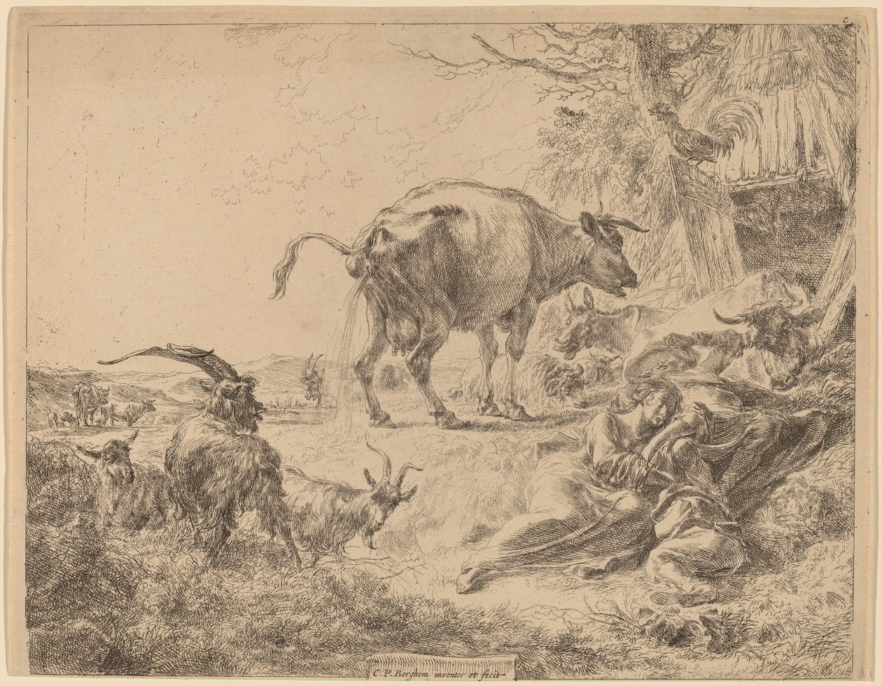 Vache urinant - Nicolaes Pietersz Berchem