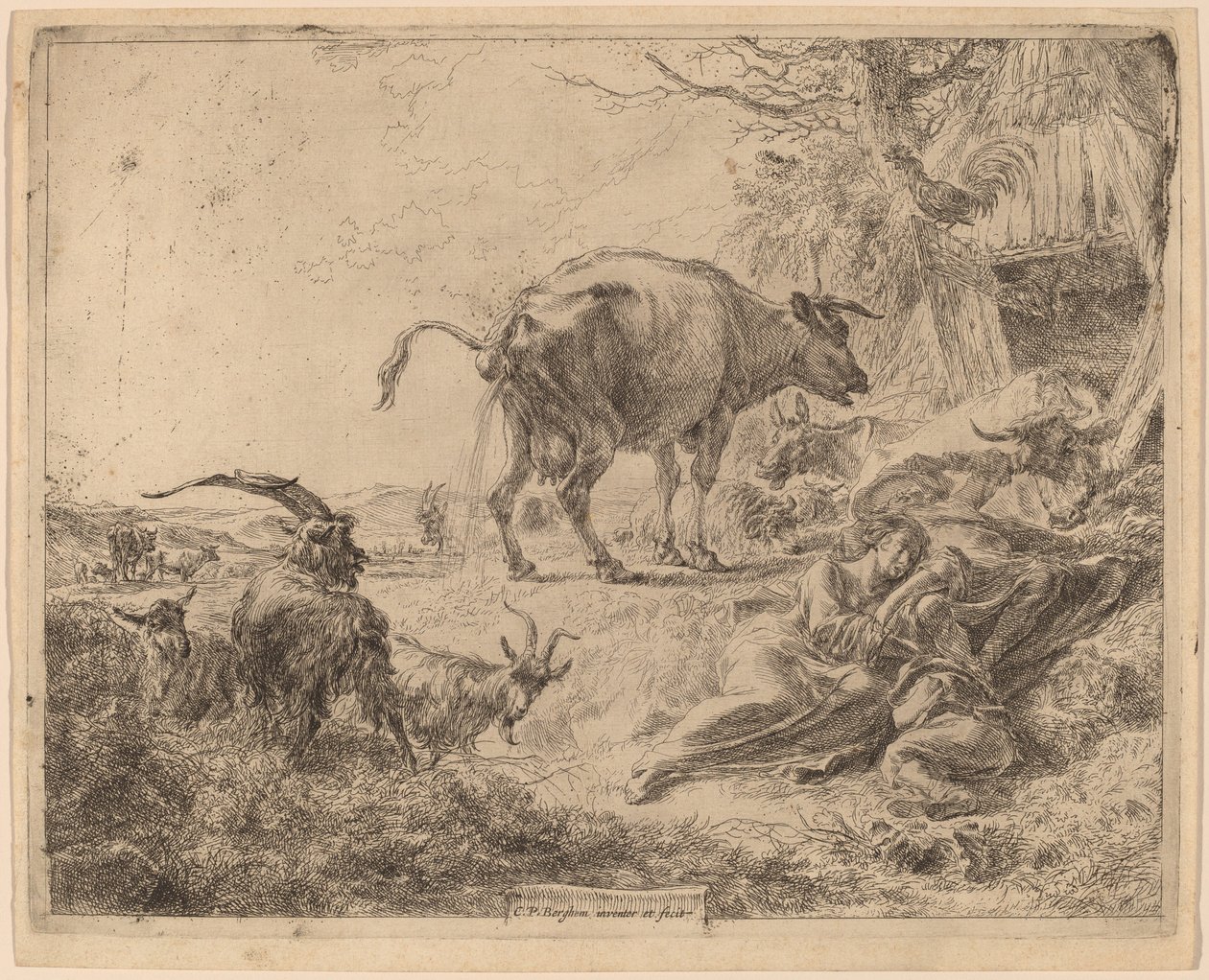 Vache Pissant - Nicolaes Pietersz Berchem