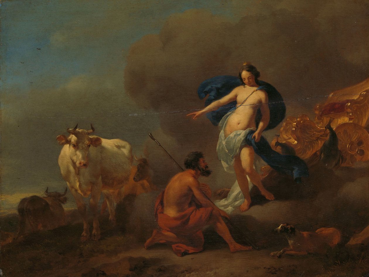Junon ordonnant à Argus de surveiller Io - Nicolaes Pietersz Berchem