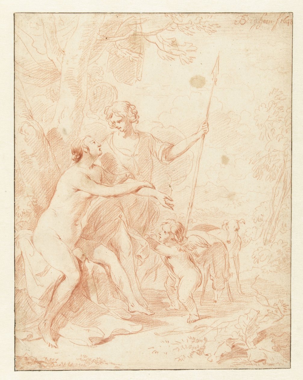 Vénus, Adonis et Cupidon - Nicolaes Pietersz Berchem