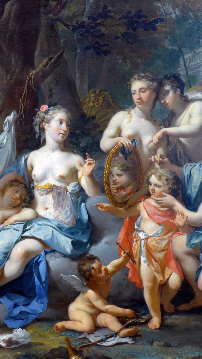 Amour endormi : détail - Nicolaes Verkolje