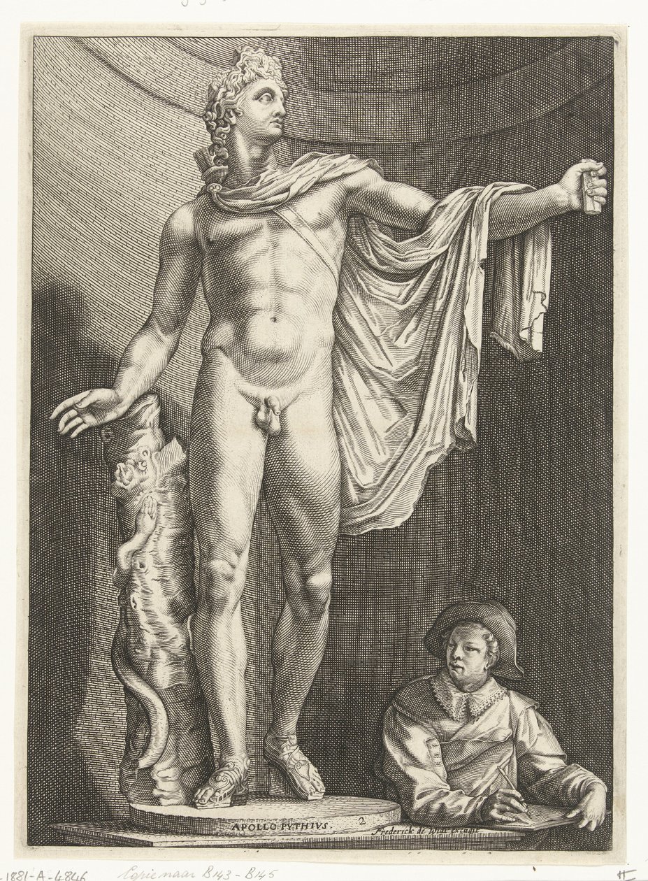 Apollon du Belvédère (Drie antieke beelden te Rome naar Goltzius) - Nicolaes de Bruyn