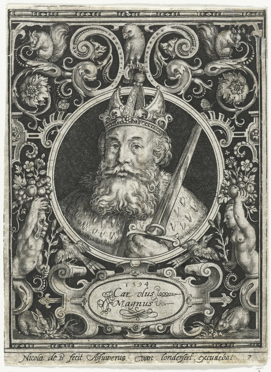 Charlemagne, roi des Francs, 1594 - Nicolaes de Bruyn