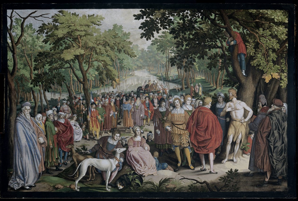 La prédication de Jean-Baptiste sur les rives du Jourdain - Nicolaes de Bruyn