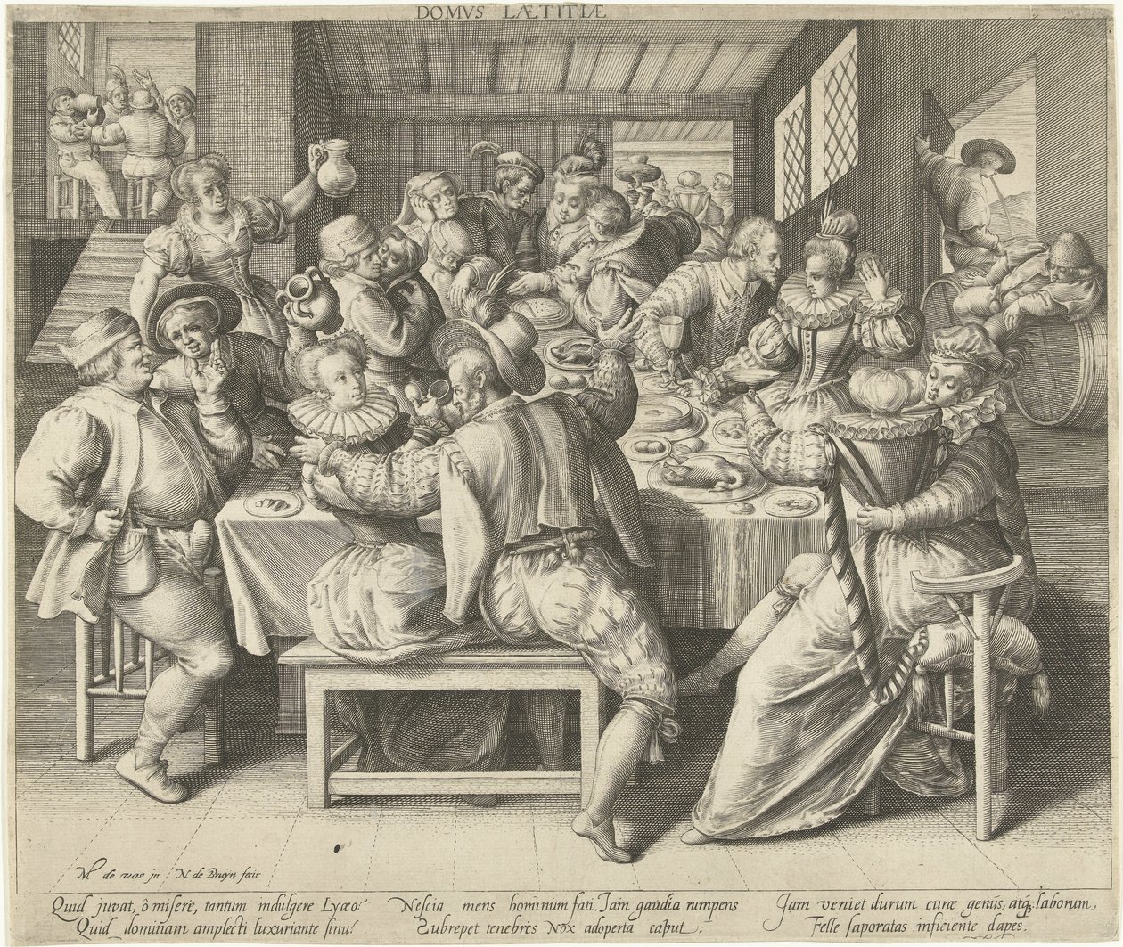 Une maison pleine de fête - Nicolaes de Bruyn
