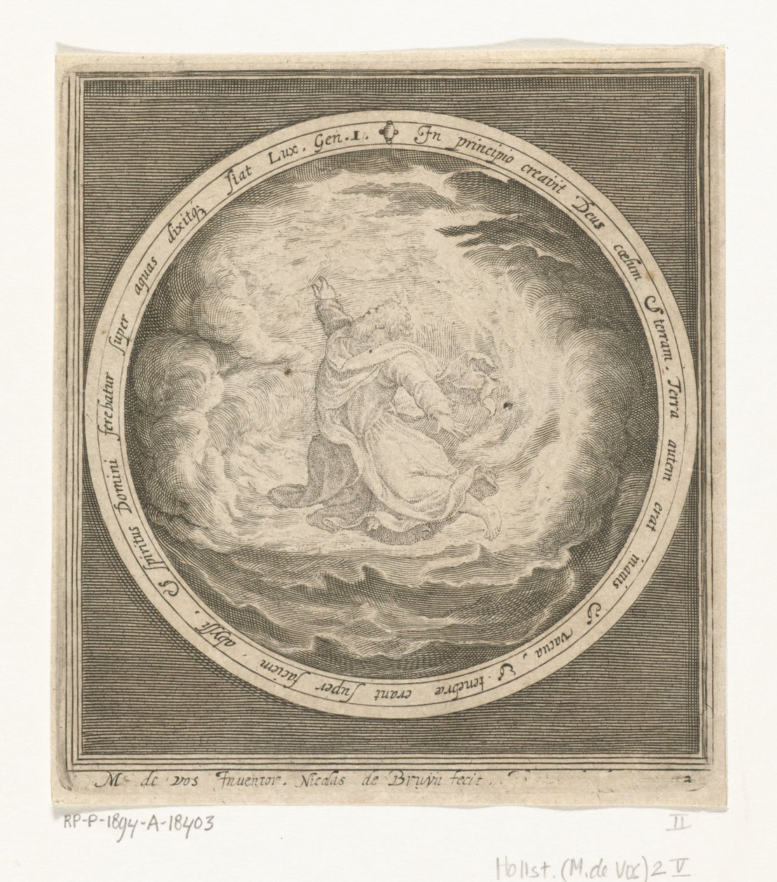 Premier jour de la création : Dieu crée le ciel et la terre - Nicolaes de Bruyn