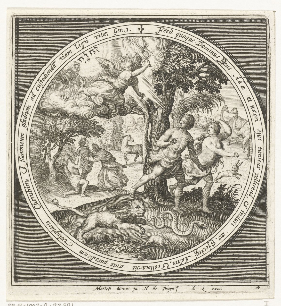 Expulsion du Paradis - Nicolaes de Bruyn