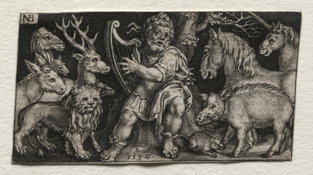Orphée charmant les animaux, 1594 - Nicolaes de Bruyn