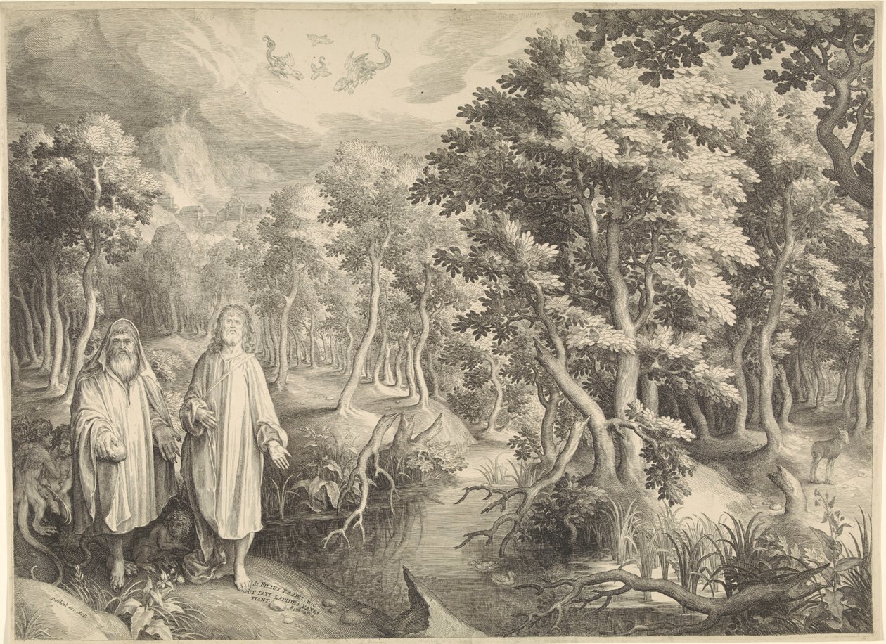 La tentation du Christ dans le désert - Nicolaes de Bruyn