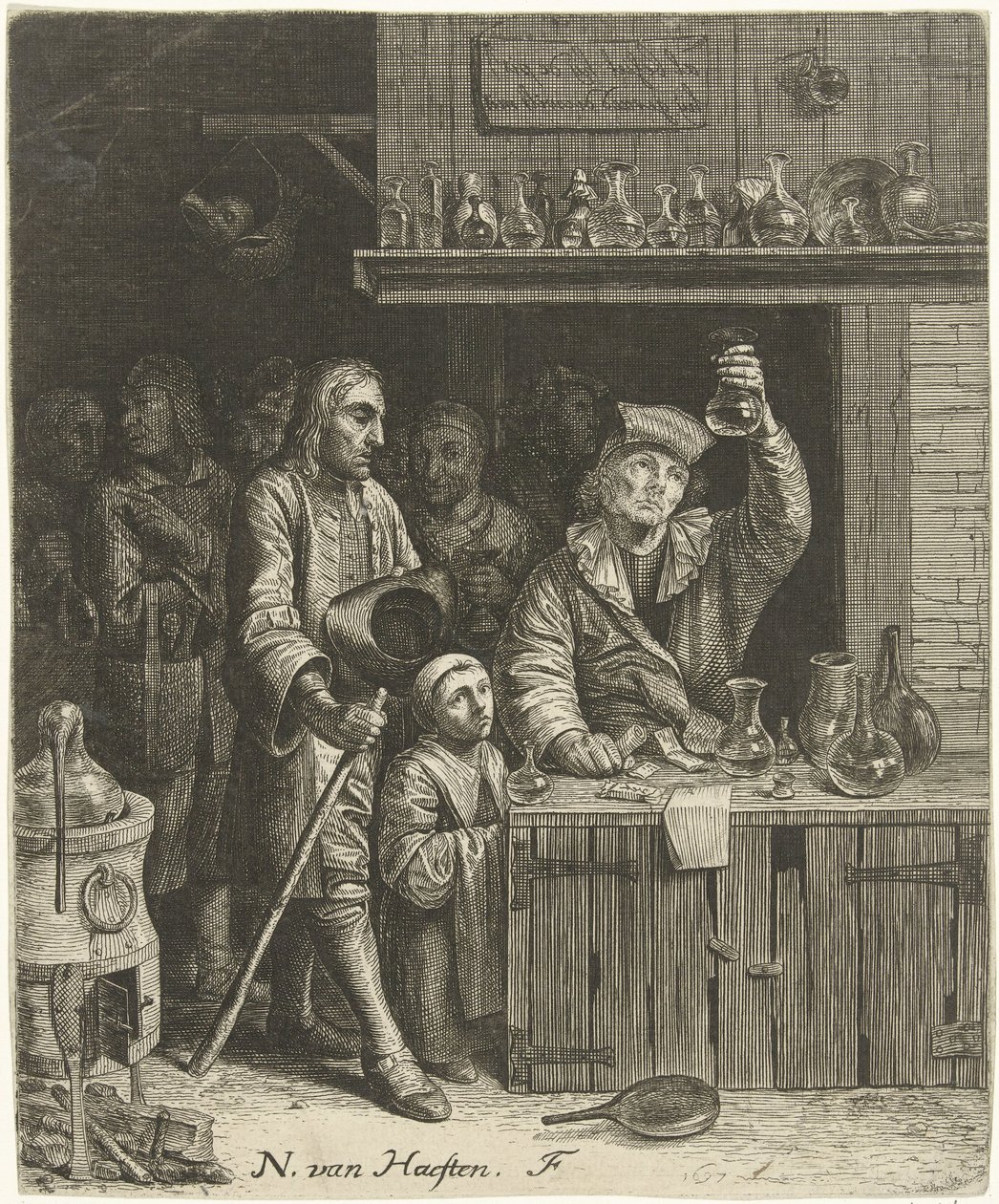 Devineresse et famille de paysans - Nicolaes van Haeften