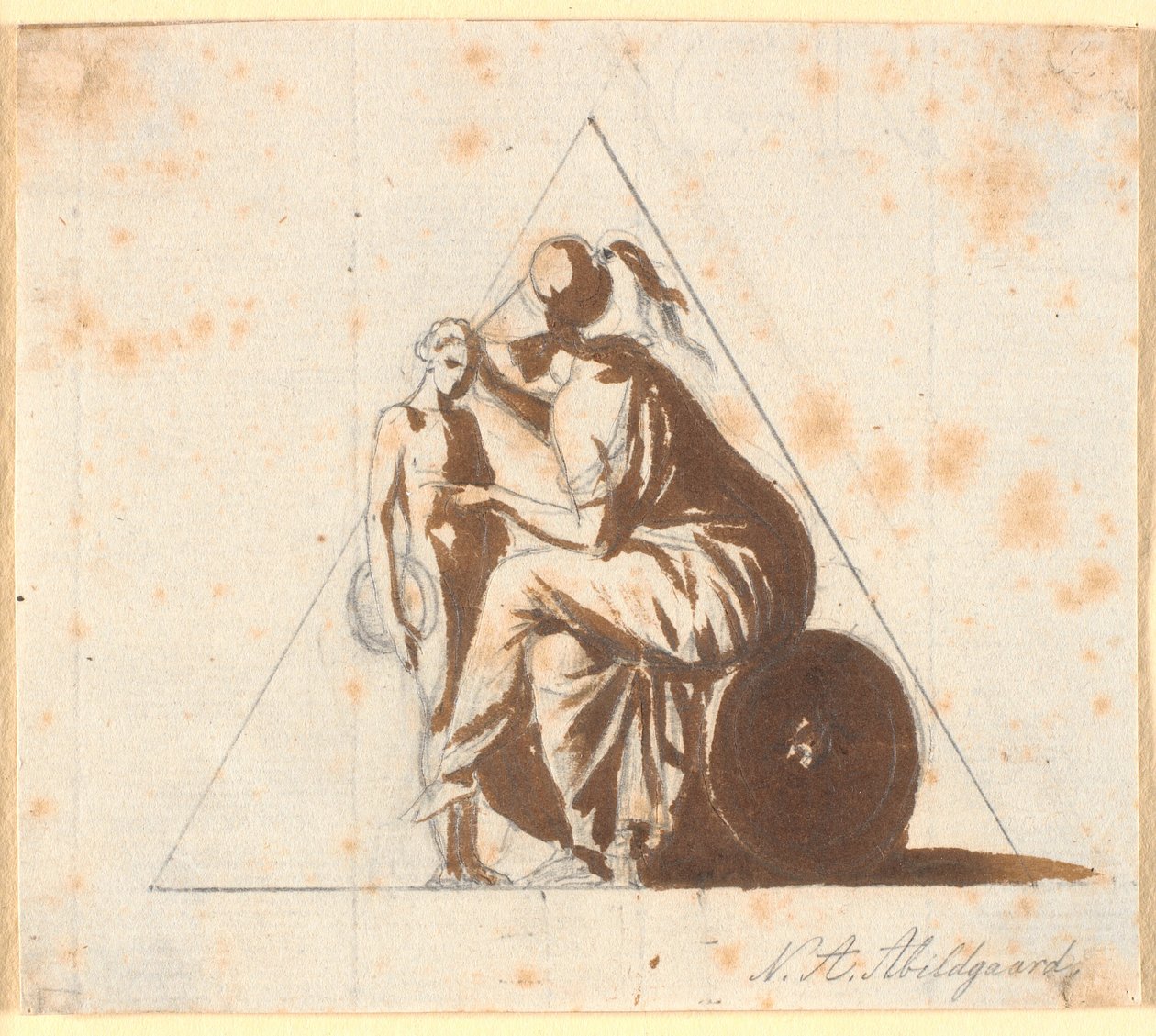 Athéna avec un jeune homme - Nicolai Abildgaard