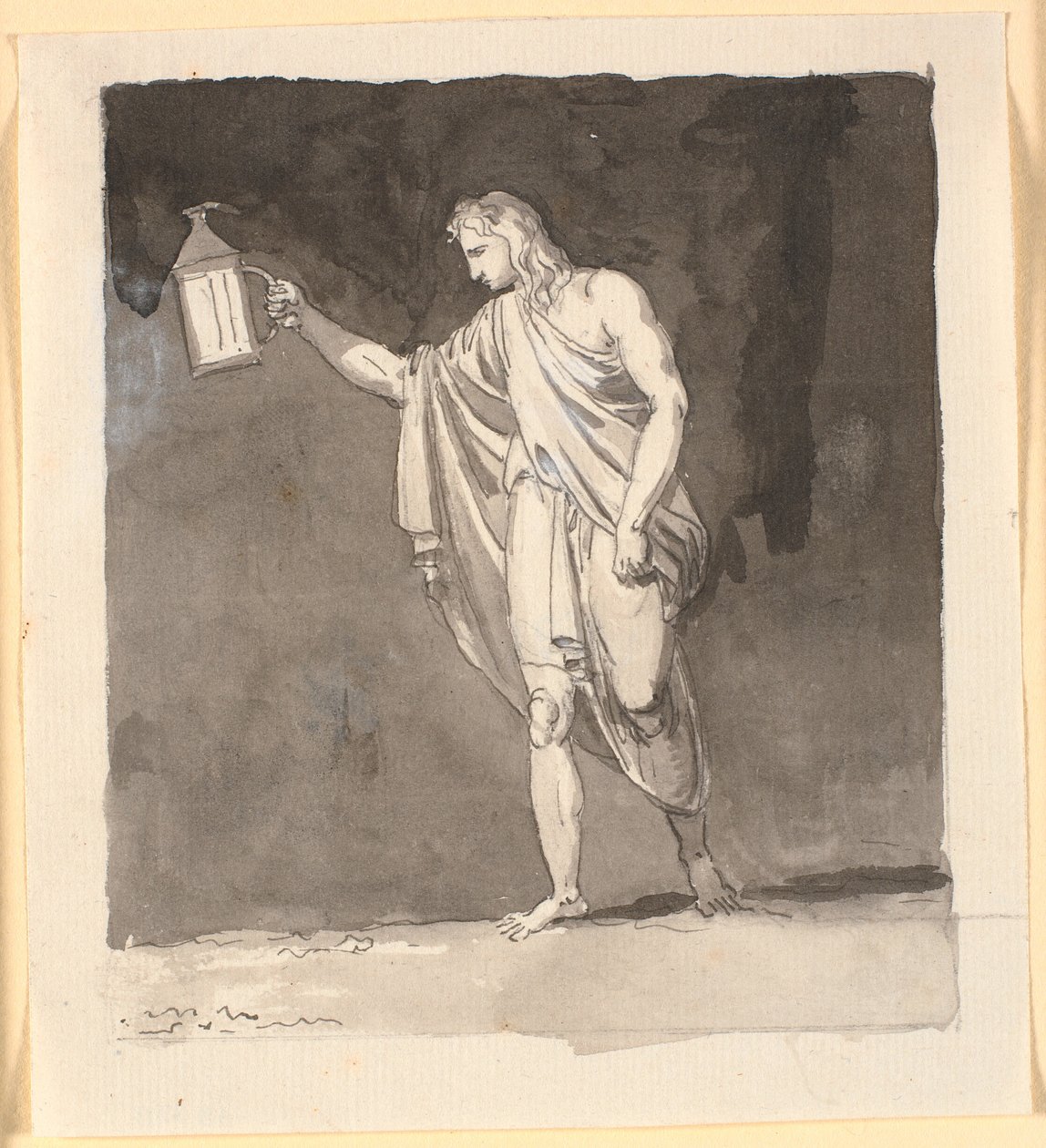 Diogène éclairant dans l