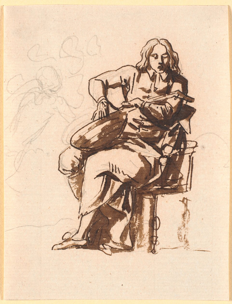 Un poète jouant des cordes du luth - Nicolai Abildgaard