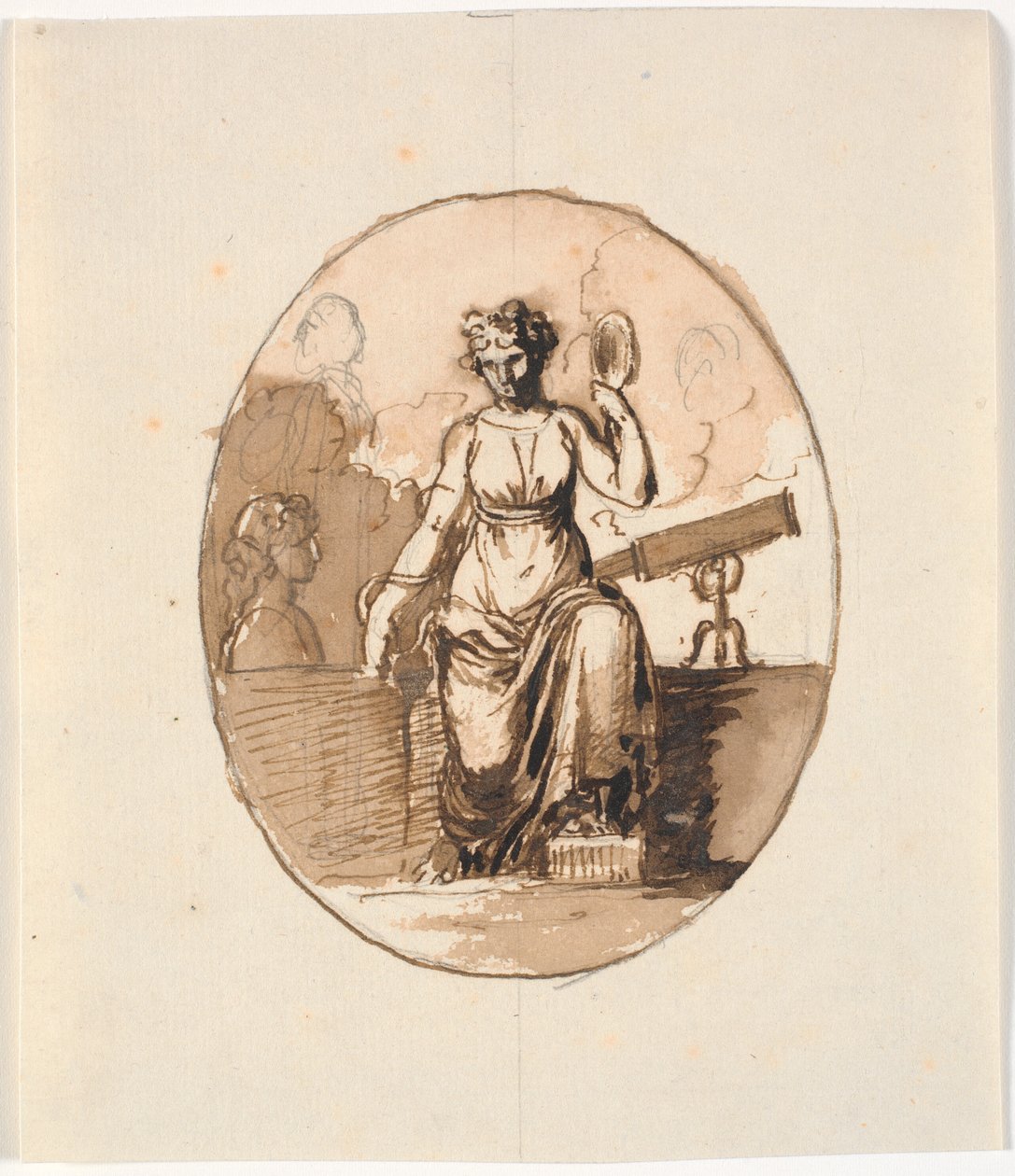 Une figure féminine assise, allégorie de la sagesse ou de la science - Nicolai Abildgaard