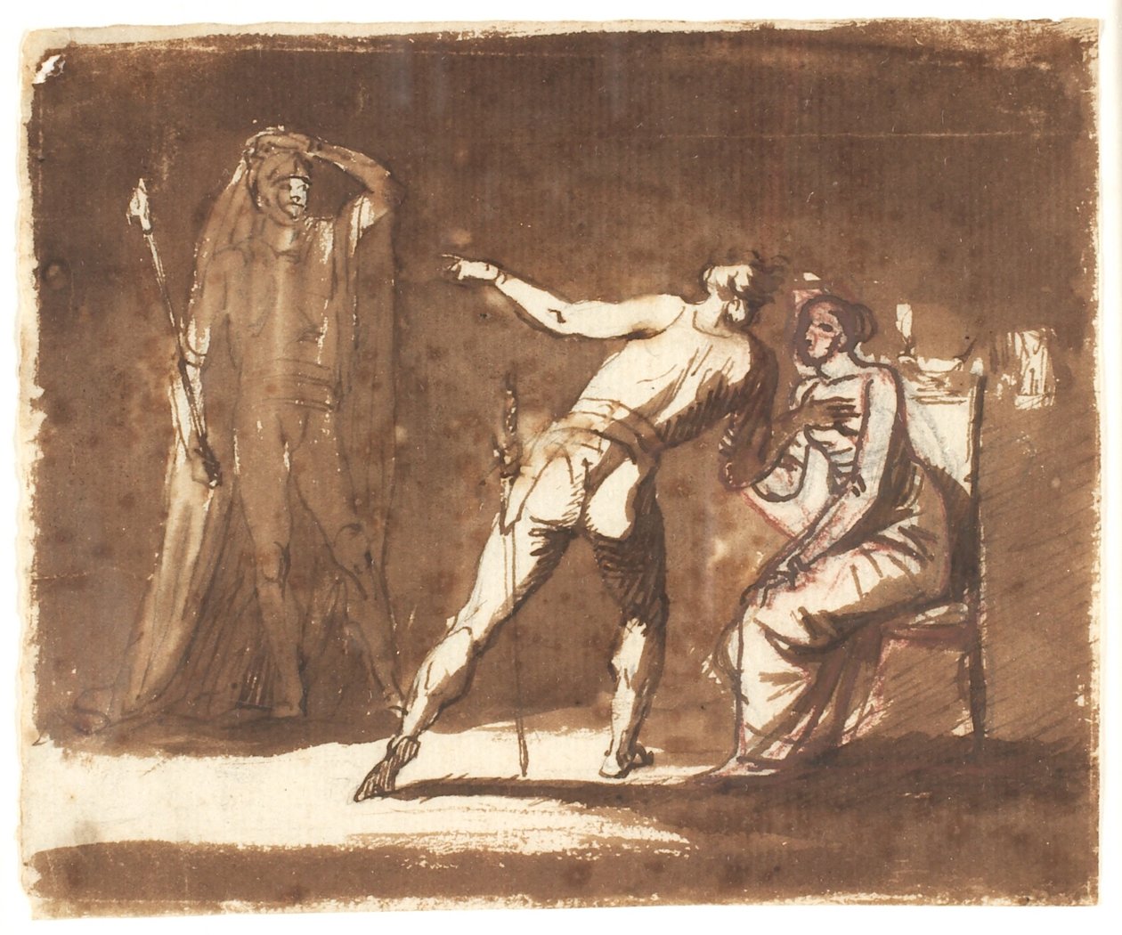 Hamlet chez sa mère - Nicolai Abildgaard