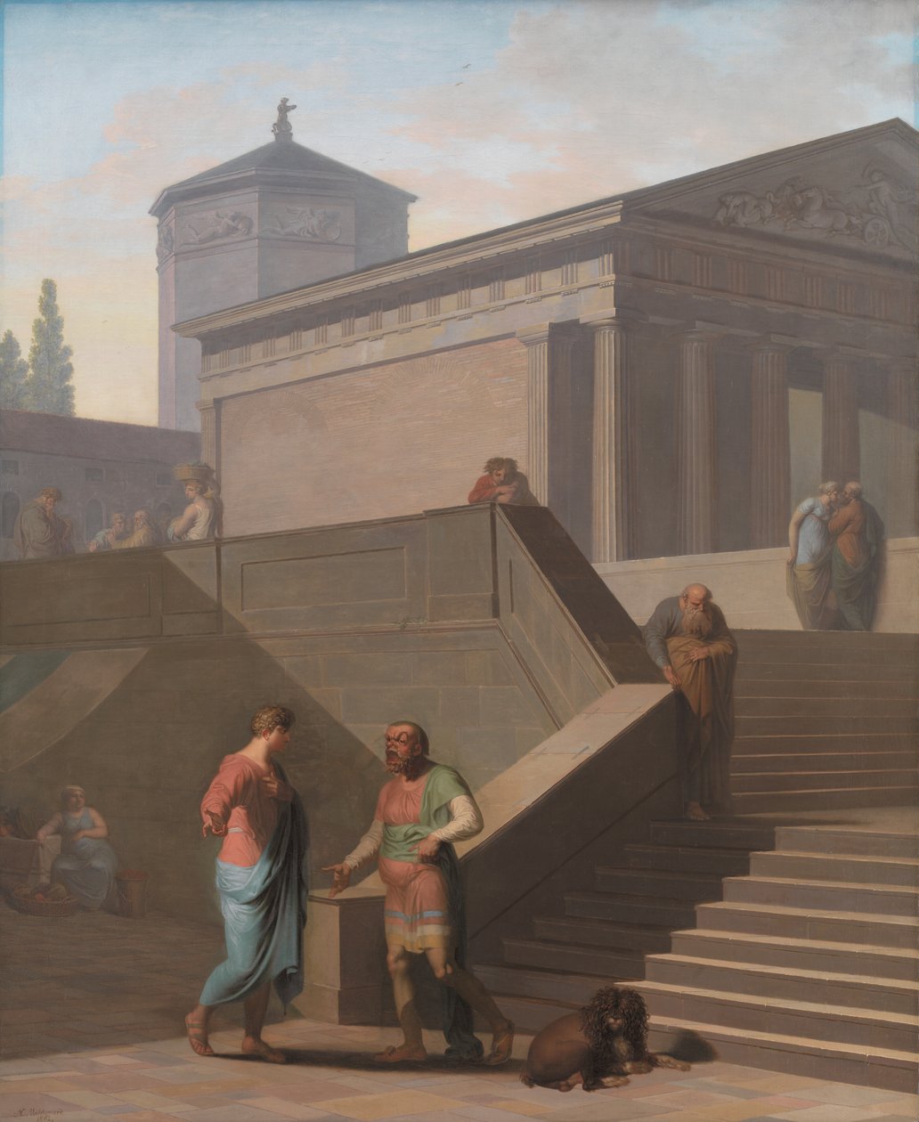 Pamphilius et son serviteur Davus. De l