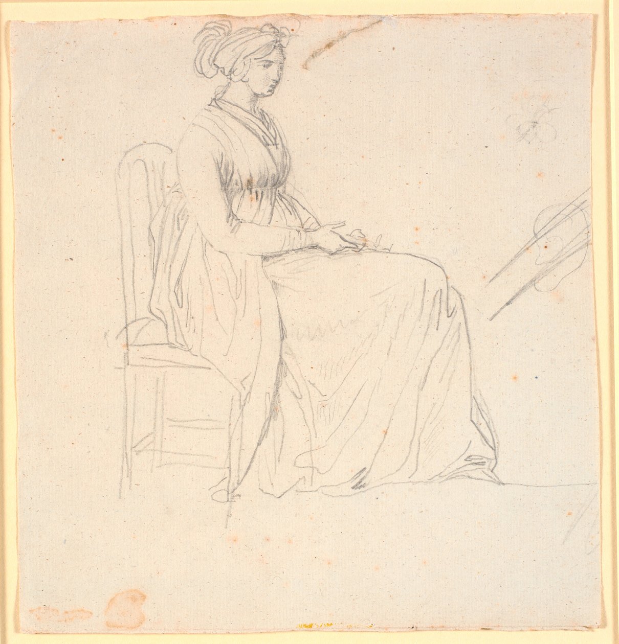 Portrait de profil de la deuxième épouse de l
