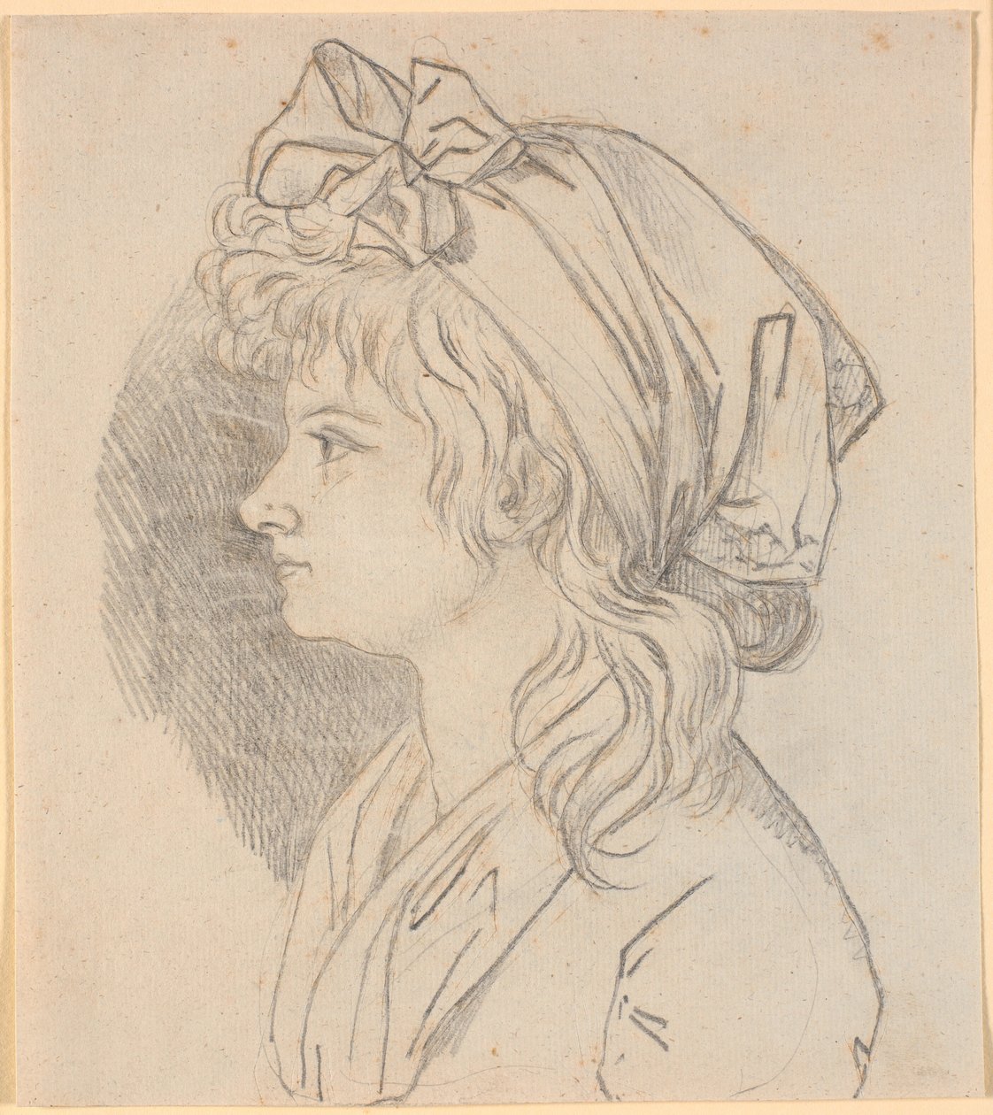 Portrait de profil de la deuxième épouse du peintre Juliane Marie Abildgaard, née Ottesen. Préparation pour un portrait au musée de Frederiksborg - Nicolai Abildgaard