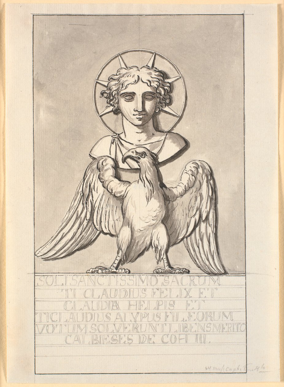 Image du dieu soleil sur un aigle - Nicolai Abildgaard