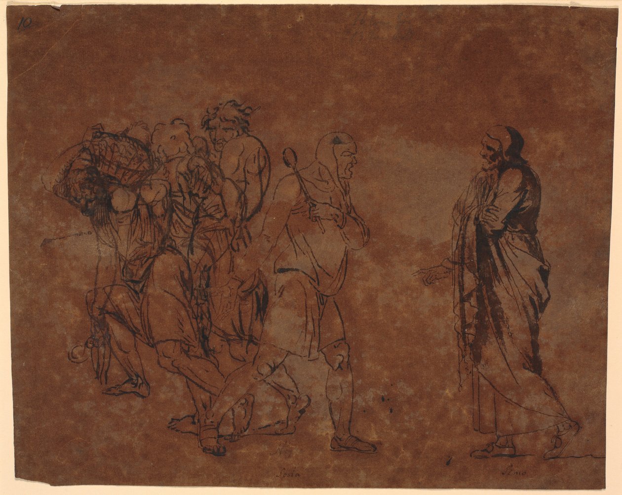 Étude de Simo, Sosie et les esclaves, dans l