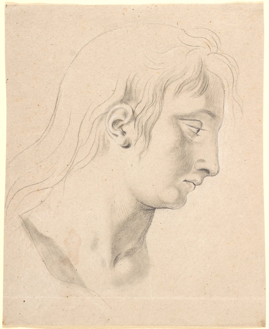 Étude pour la tête du prince Hans sur le tableau de Christian I dans la salle des chevaliers de Christiansborg - Nicolai Abildgaard