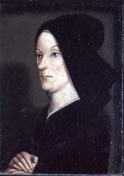 Le diptyque Matheron : portrait de Jeanne de Laval, deuxième épouse de René Ier le Bon - Nicolas Froment