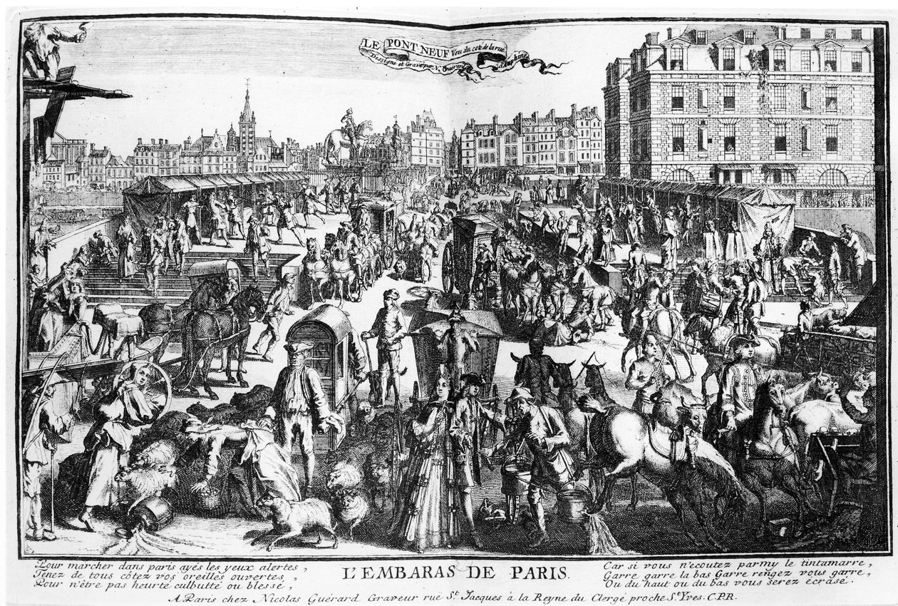 La congestion à Paris, Pont Neuf depuis la rue Dauphine - Nicolas Guerard
