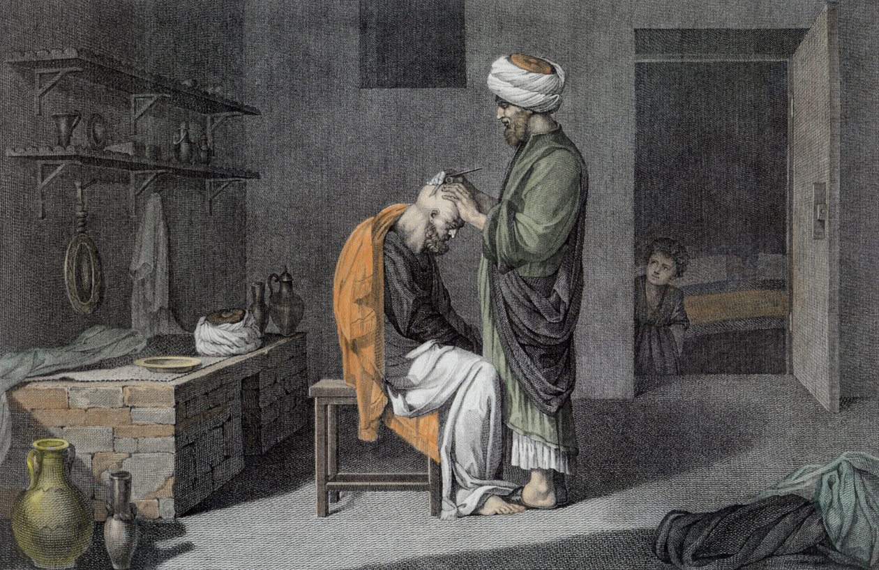 Le barbier, du Volume II Arts et Métiers de 
