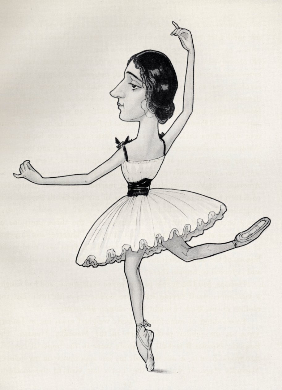 Caricature de Tamara Karsavina par - Nicolas Legat