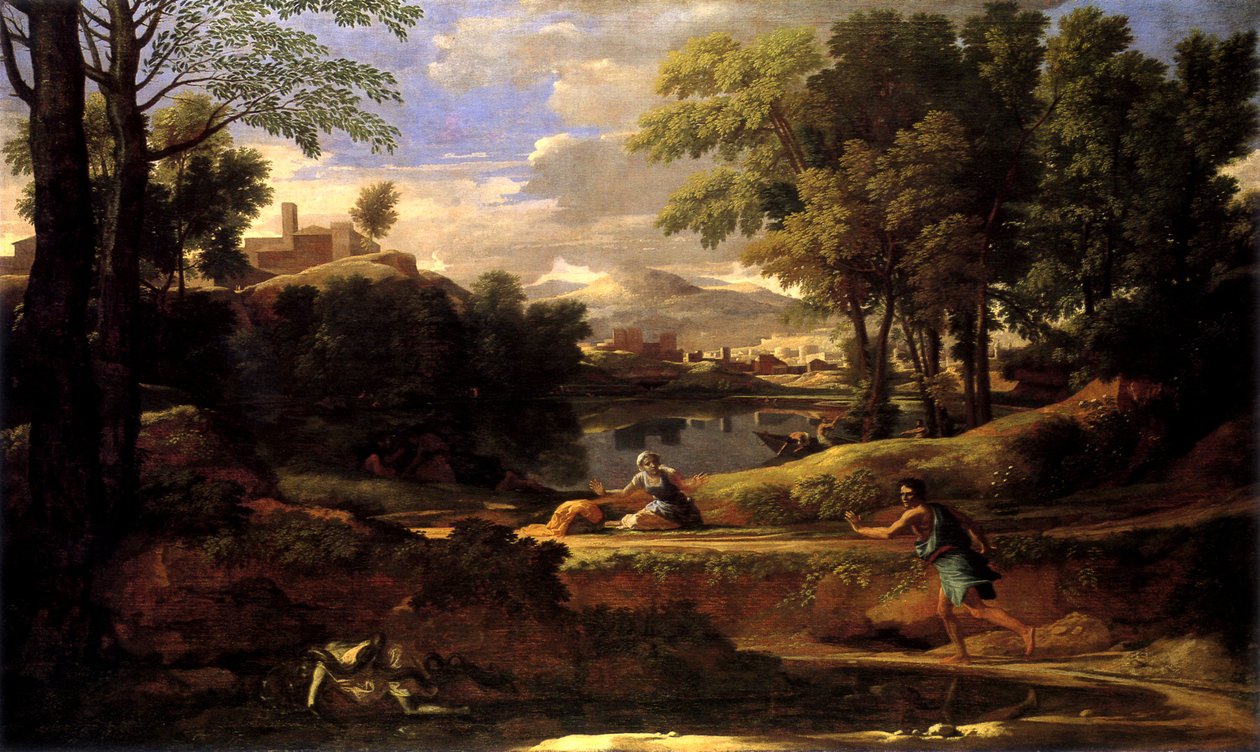 Paysage avec un homme tué par un serpent - Nicolas Poussin
