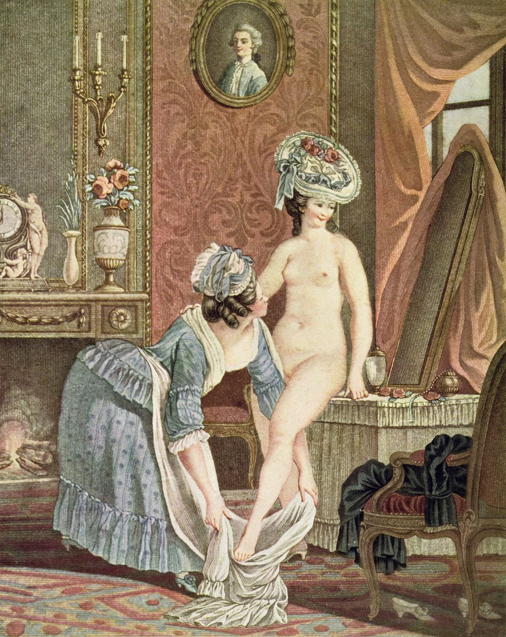 La Toilette, gravure par Louis Marin Bonnet - Nicolas Rene Jollain