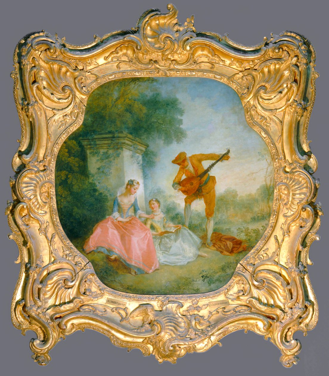 La lecon de musique - The music lession ... - Nicolas (attr. to) Lancret