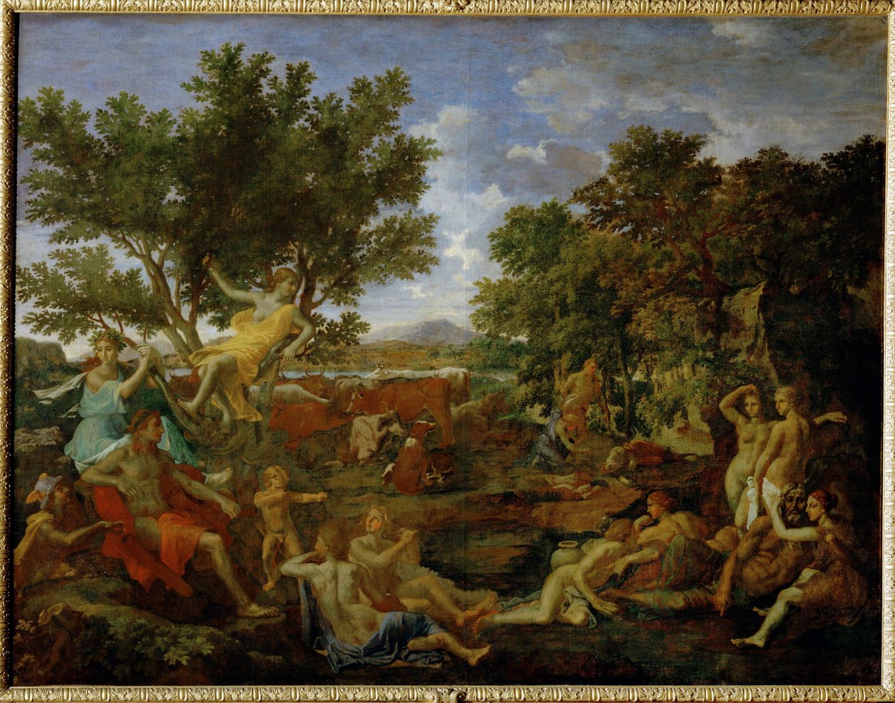 Apollon amoureux de Daphne - Apollo in love with Daphne ... - Nicolas (attr.to) Poussin