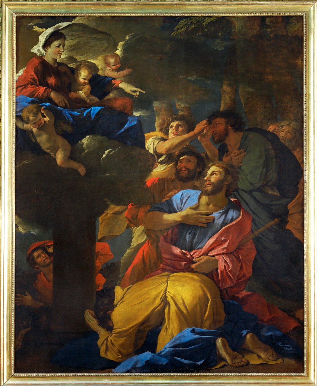 Apparition de la Vierge a Saint Jaques le Majeur - la Vierge apparaît à Saint Jacques le Majeur;1629-1630 ... - Nicolas (attr.to) Poussin