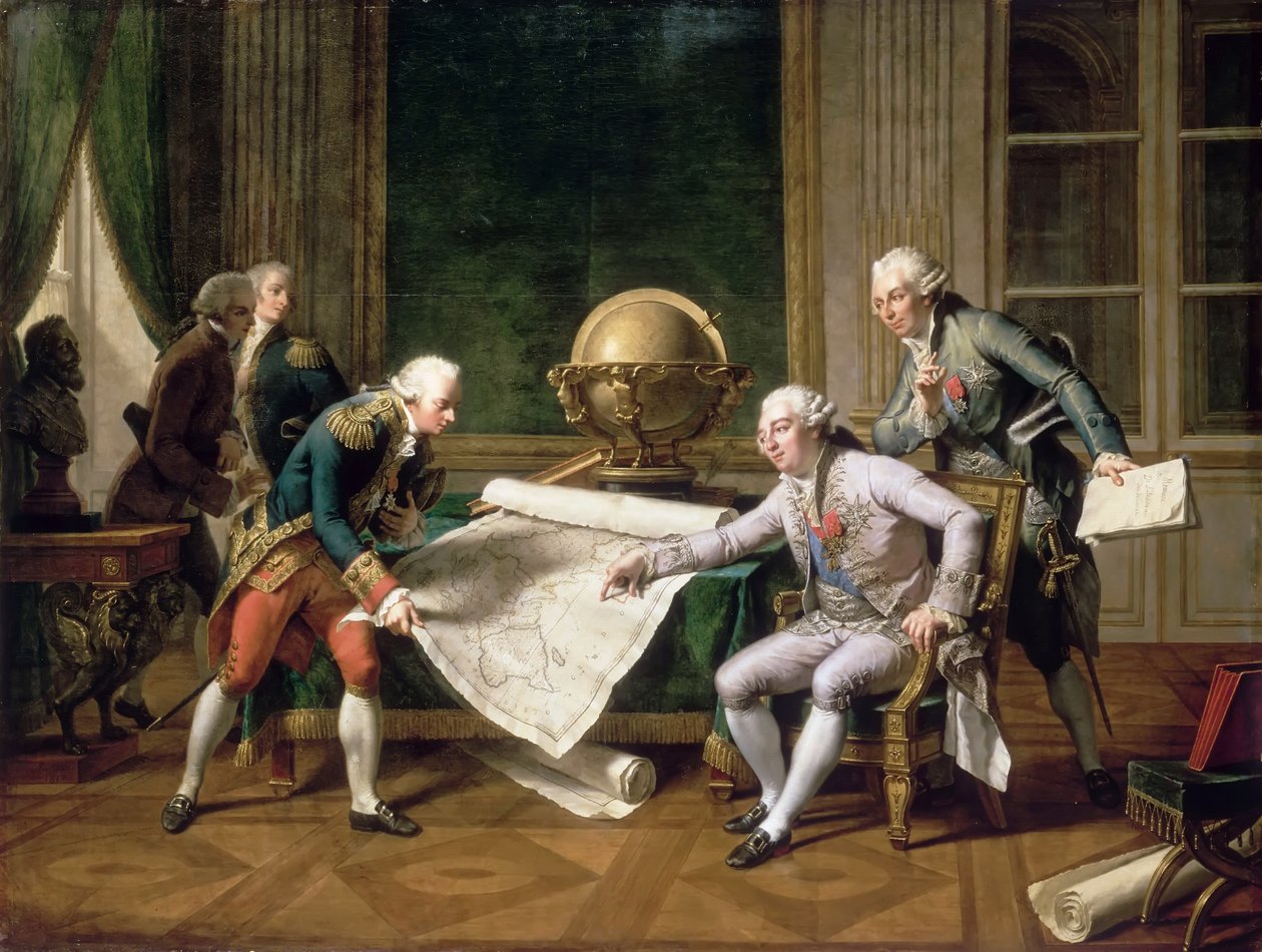 Louis XVI donne des instructions au capitaine La Pérouse, 29 juin 1785 - Nicolas André Monsiaux