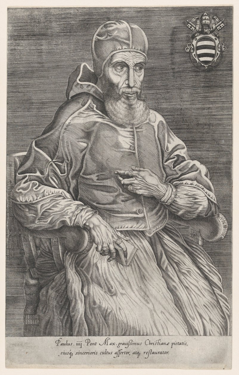 Portrait du Pape Paul IV, 1530-66 - Nicolas Beatrizet