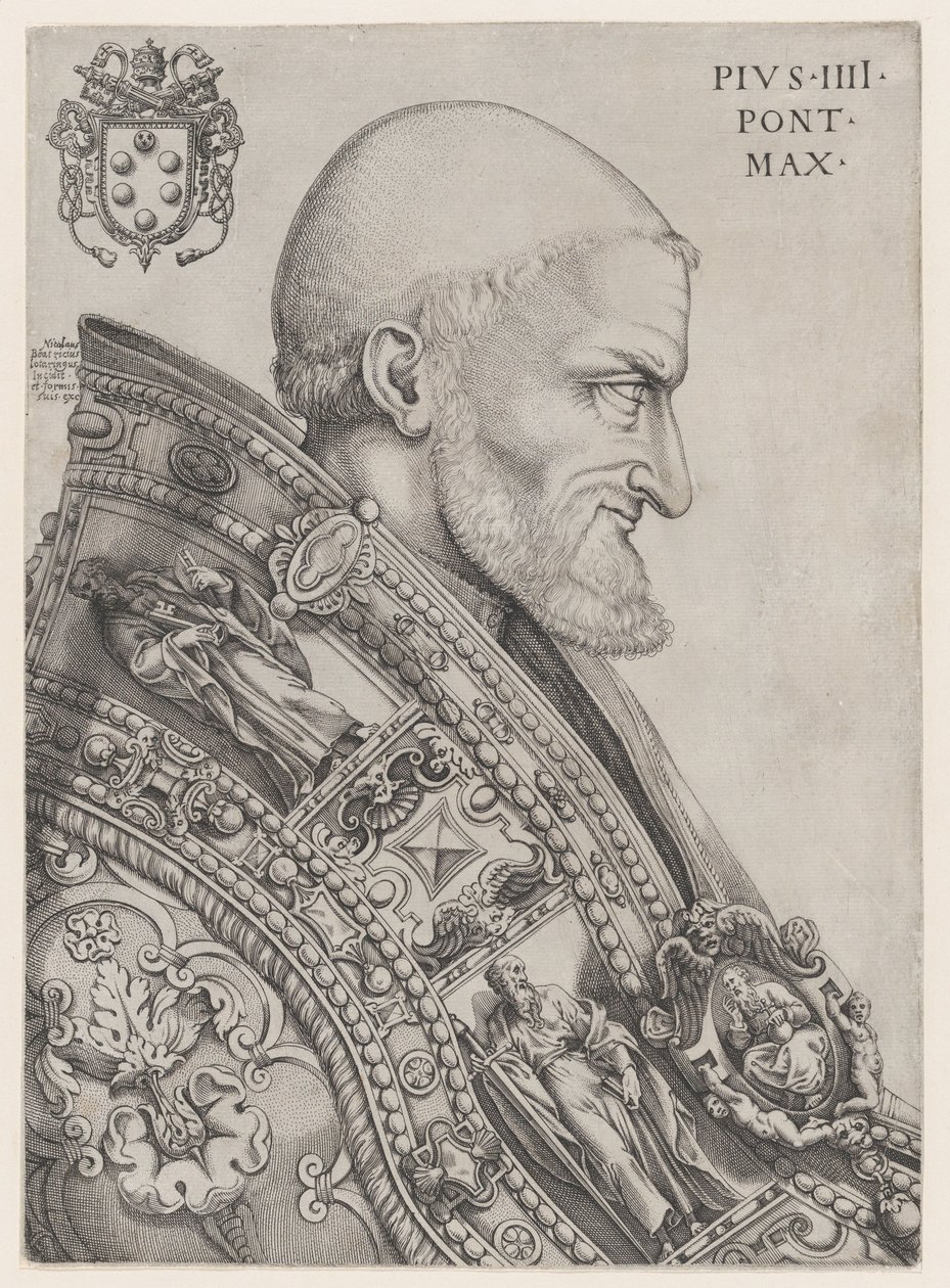 Portrait du Pape Pie IV - Nicolas Beatrizet