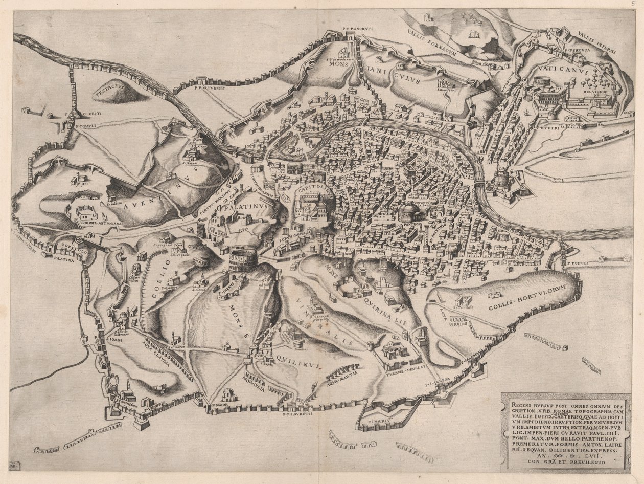 Speculum Romanae Magnificentiae : Vue de Rome depuis l