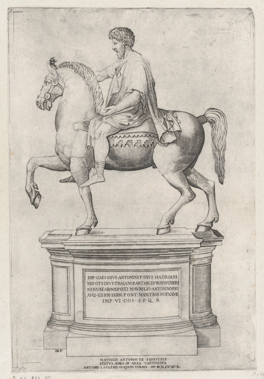 La statue équestre de Marc Aurèle sur le Capitole - Nicolas Beatrizet