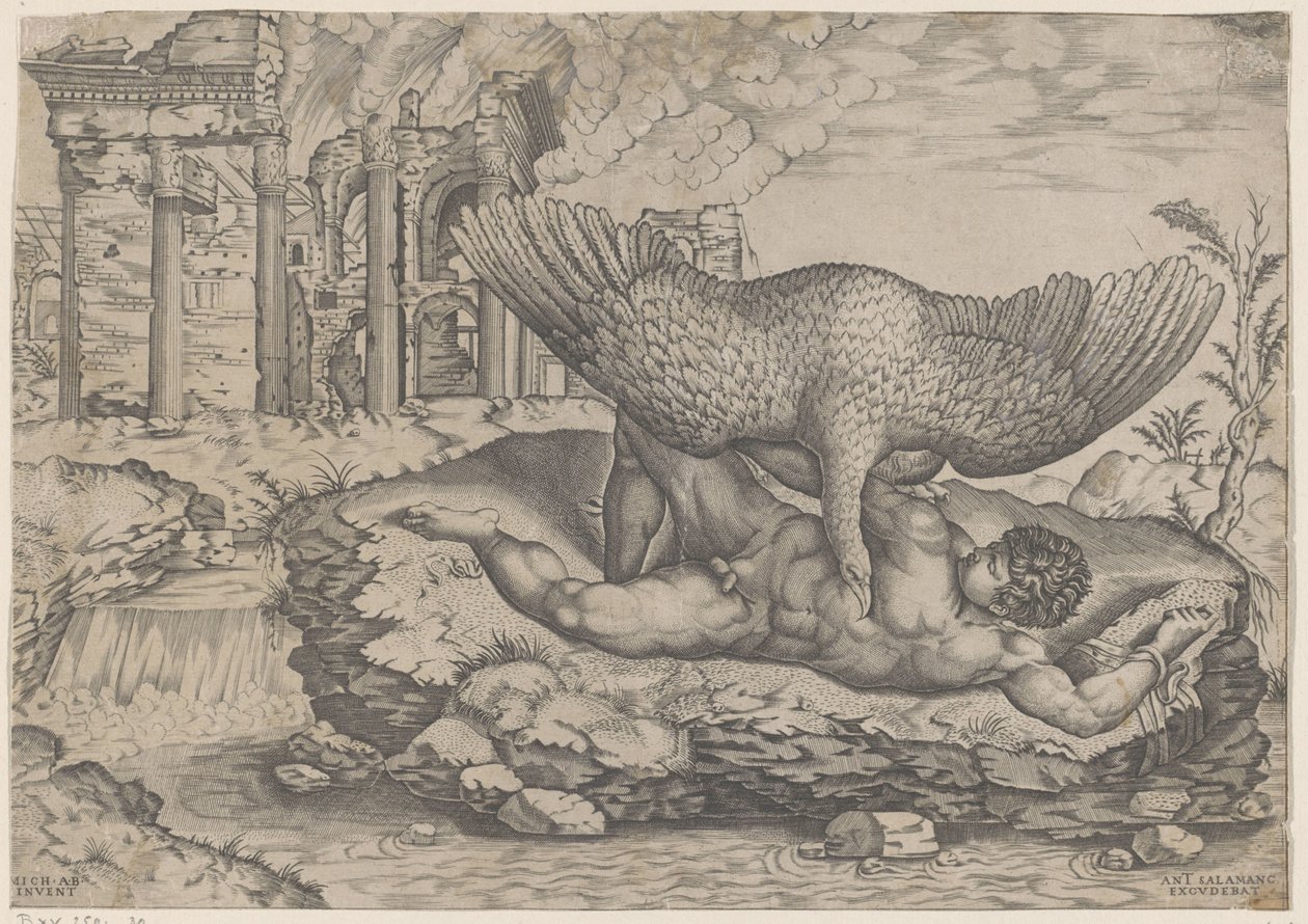 Tityus et le vautour - Nicolas Beatrizet