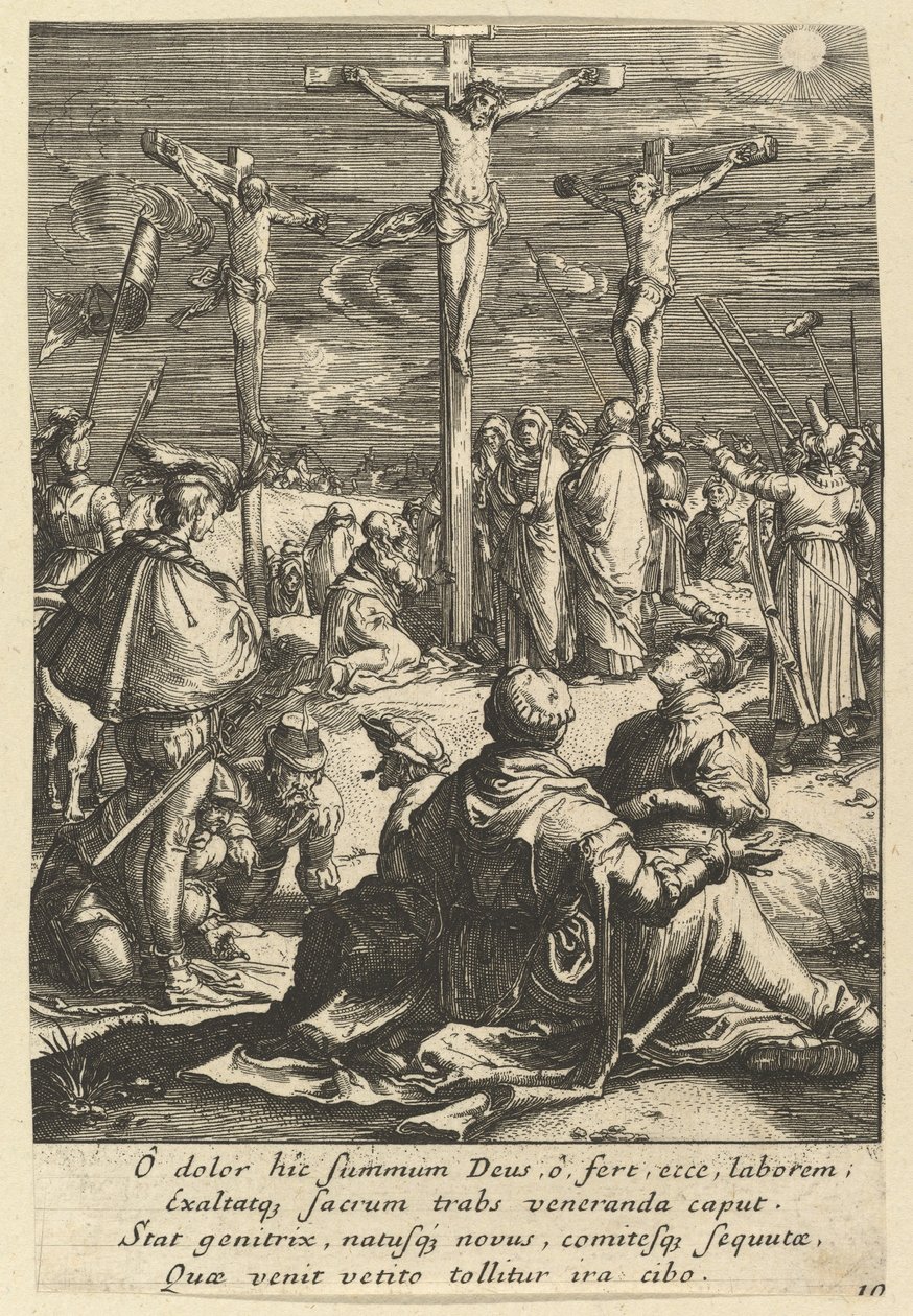Le Christ en croix, de La Passion du Christ, milieu du 17ème siècle - Nicolas Cochin