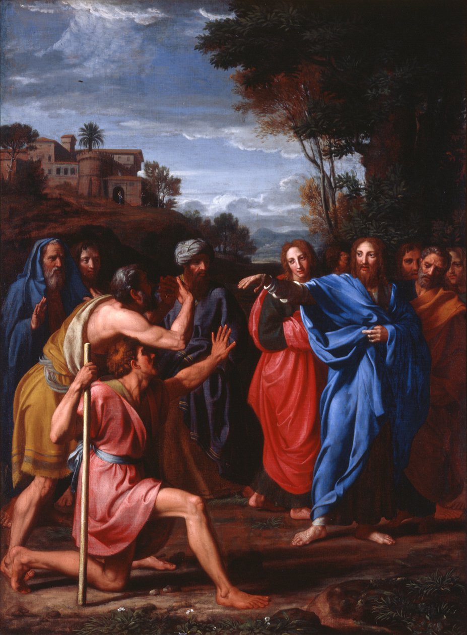 Le Christ guérit les aveugles - Nicolas Colombel