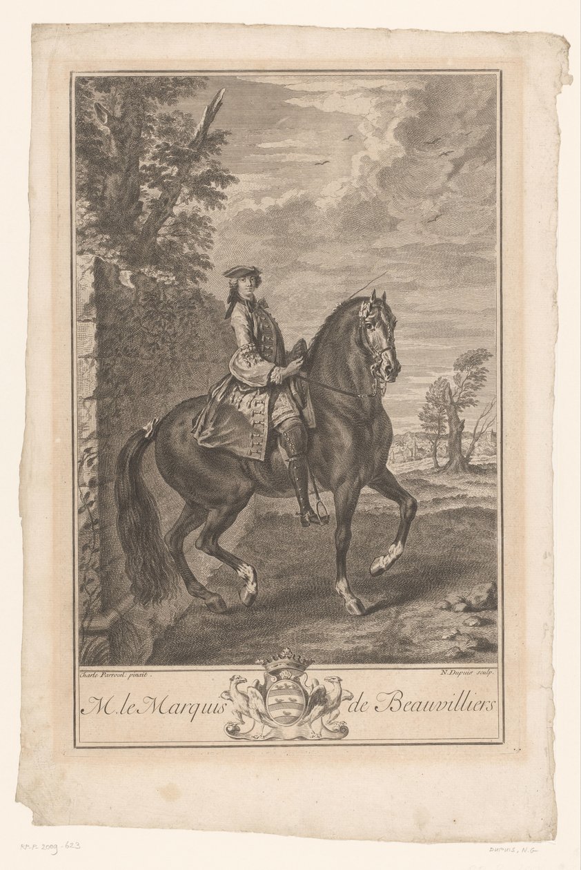 Portrait équestre de Paul de Beauvilliers - Nicolas Gabriel Dupuis