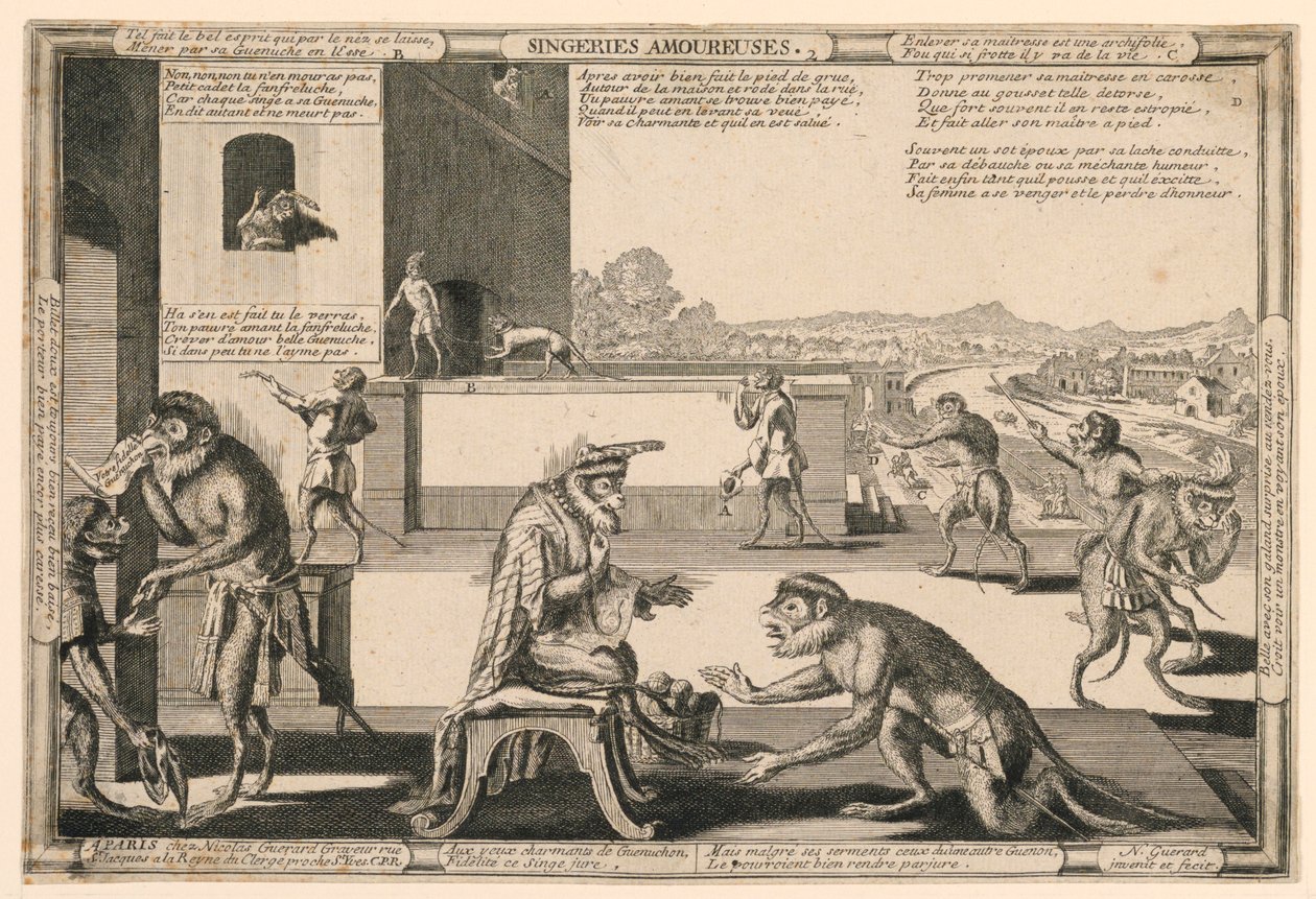Singeries Amoureuses, Planche 2 - Nicolas Guerard