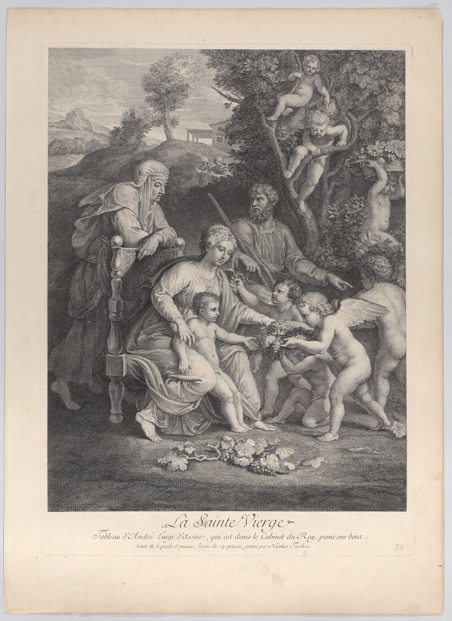 La Sainte Famille avec Sainte Élisabeth et des anges, vers 1729 - Nicolas Henri Tardieu