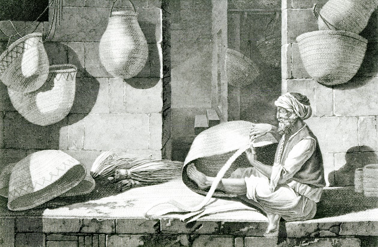 Fabricant de nattes et tresseur de paniers - Nicolas Jacques (after) Conte
