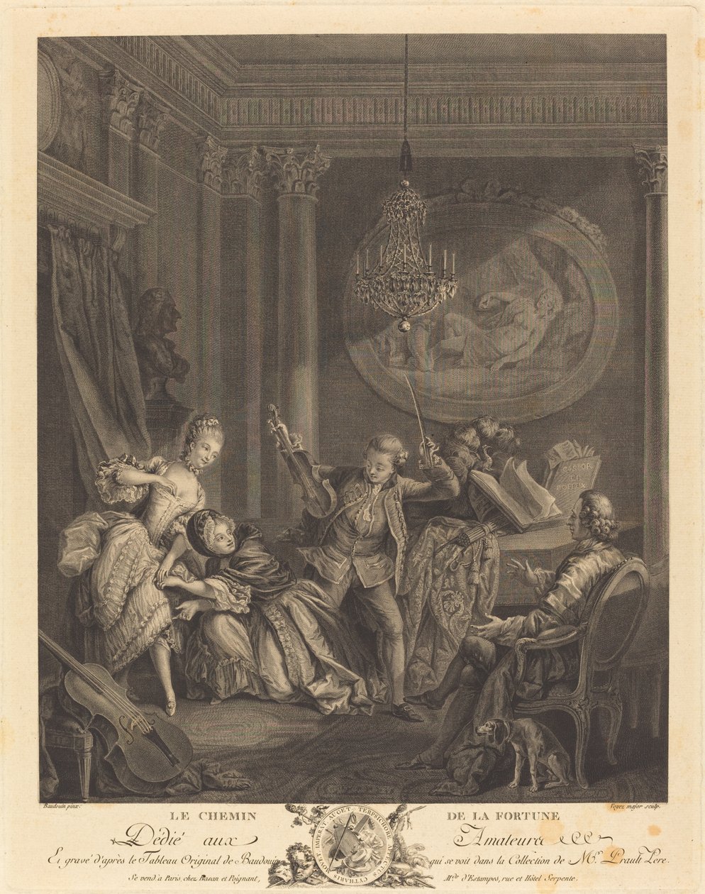 Le chemin de la fortune - Nicolas Joseph Voyez after Pierre Antoine Baudouin