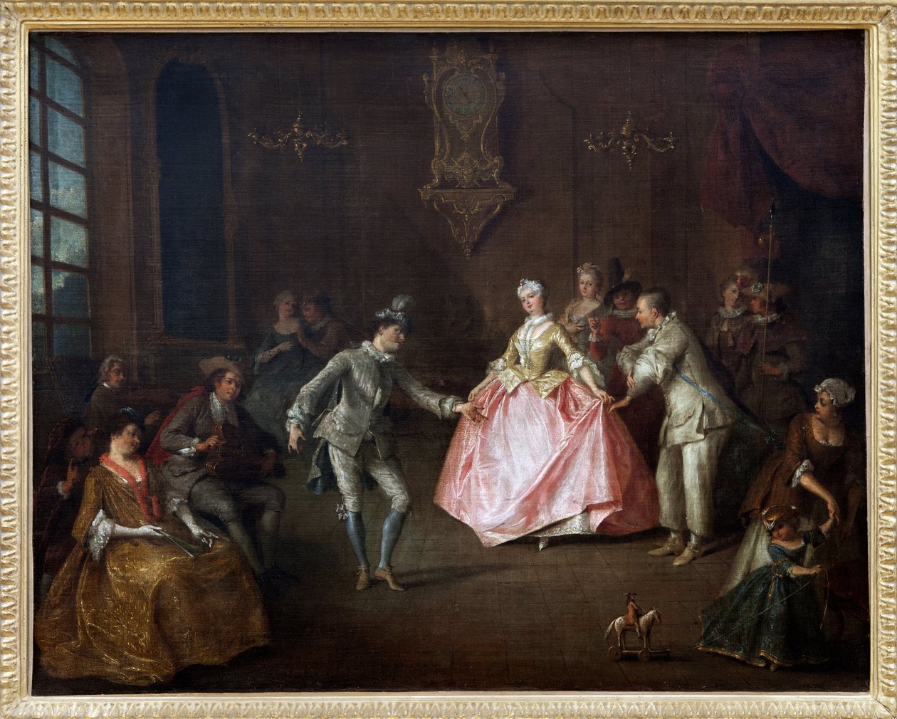 Avant le bal costumé, Peinture à l
