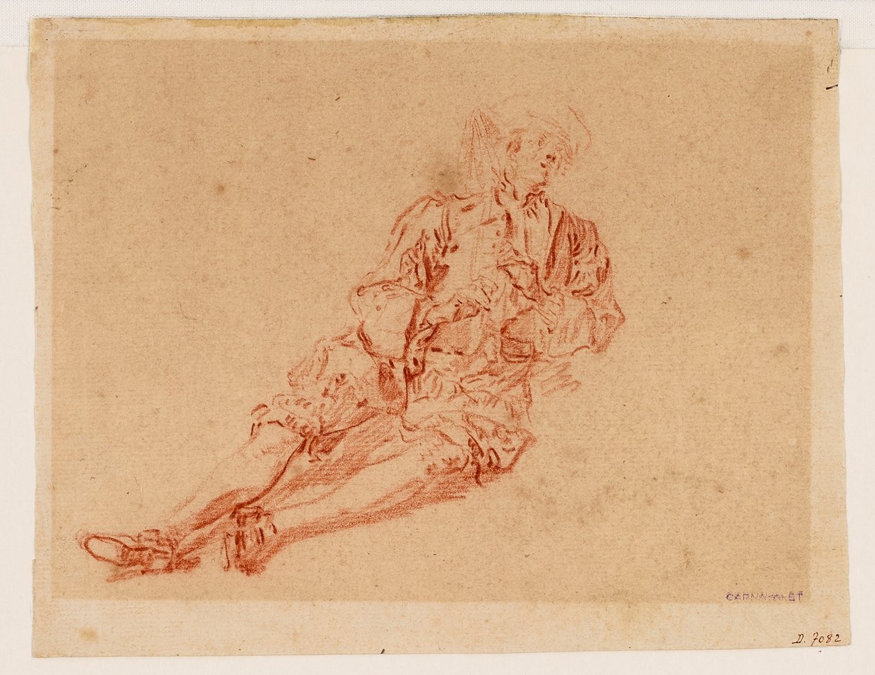 Sitzender Mann mit ausgestreckten Beinen - Nicolas Lancret