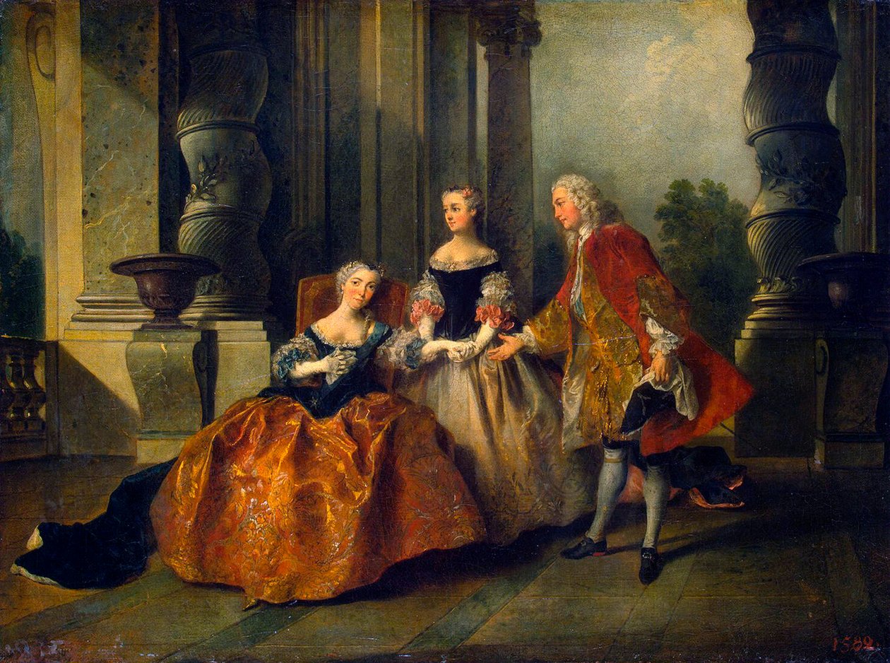 Scène de la tragédie Le Comte d